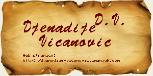 Đenadije Vicanović vizit kartica